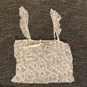 Flower spaghetti strap shirt
